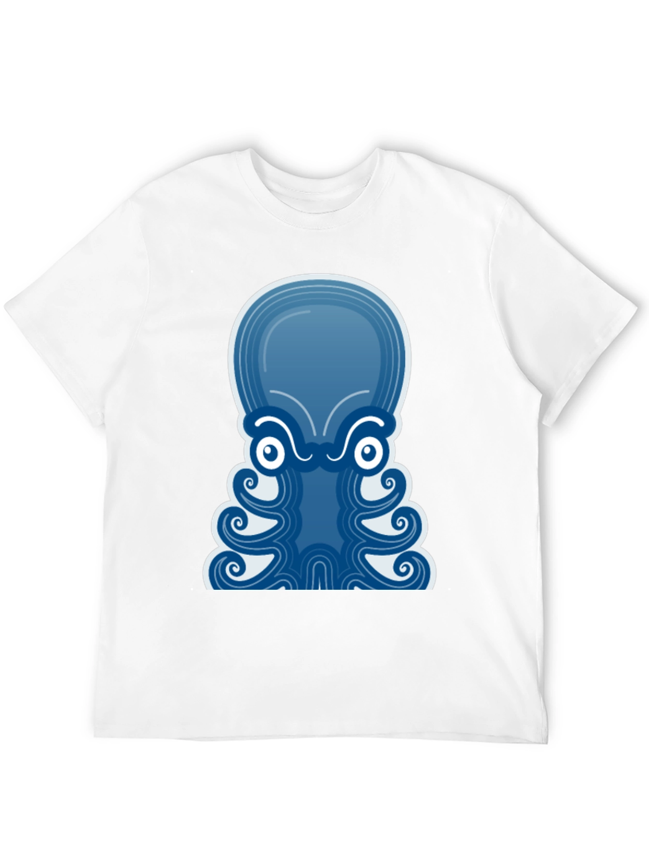 Blue Octopus Graphic Tee - Mens Black T-Shirt