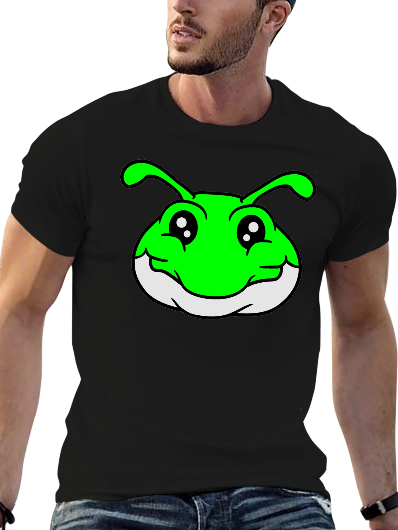 Funny Cartoon Bug T-Shirt - Black