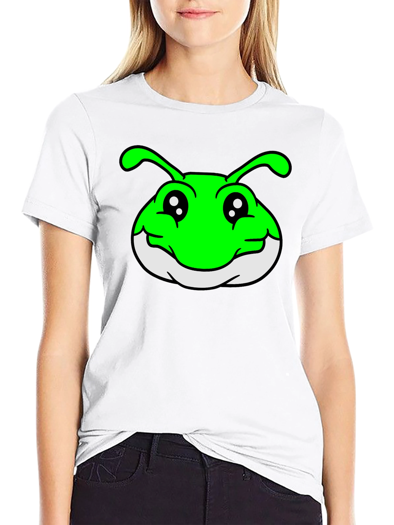 Funny Cartoon Bug T-Shirt - Black
