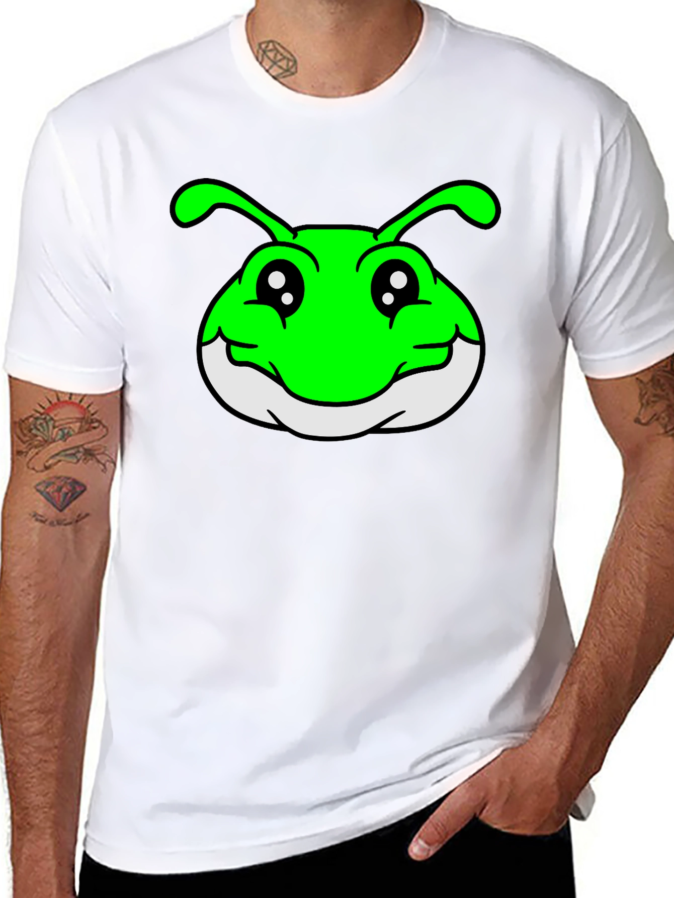 Funny Cartoon Bug T-Shirt - Black