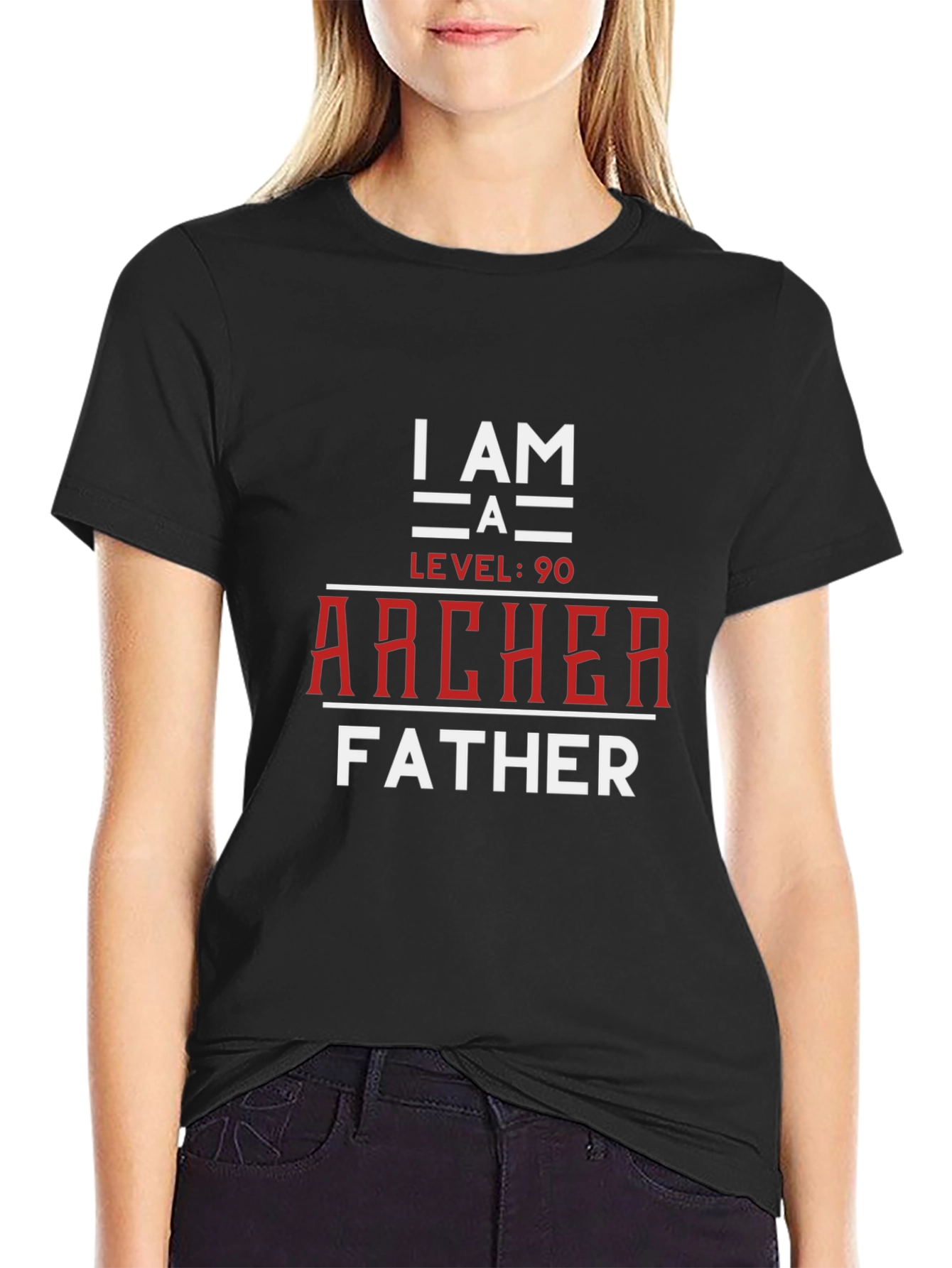 I am a Level 90 Archer Father Graphic T-Shirt