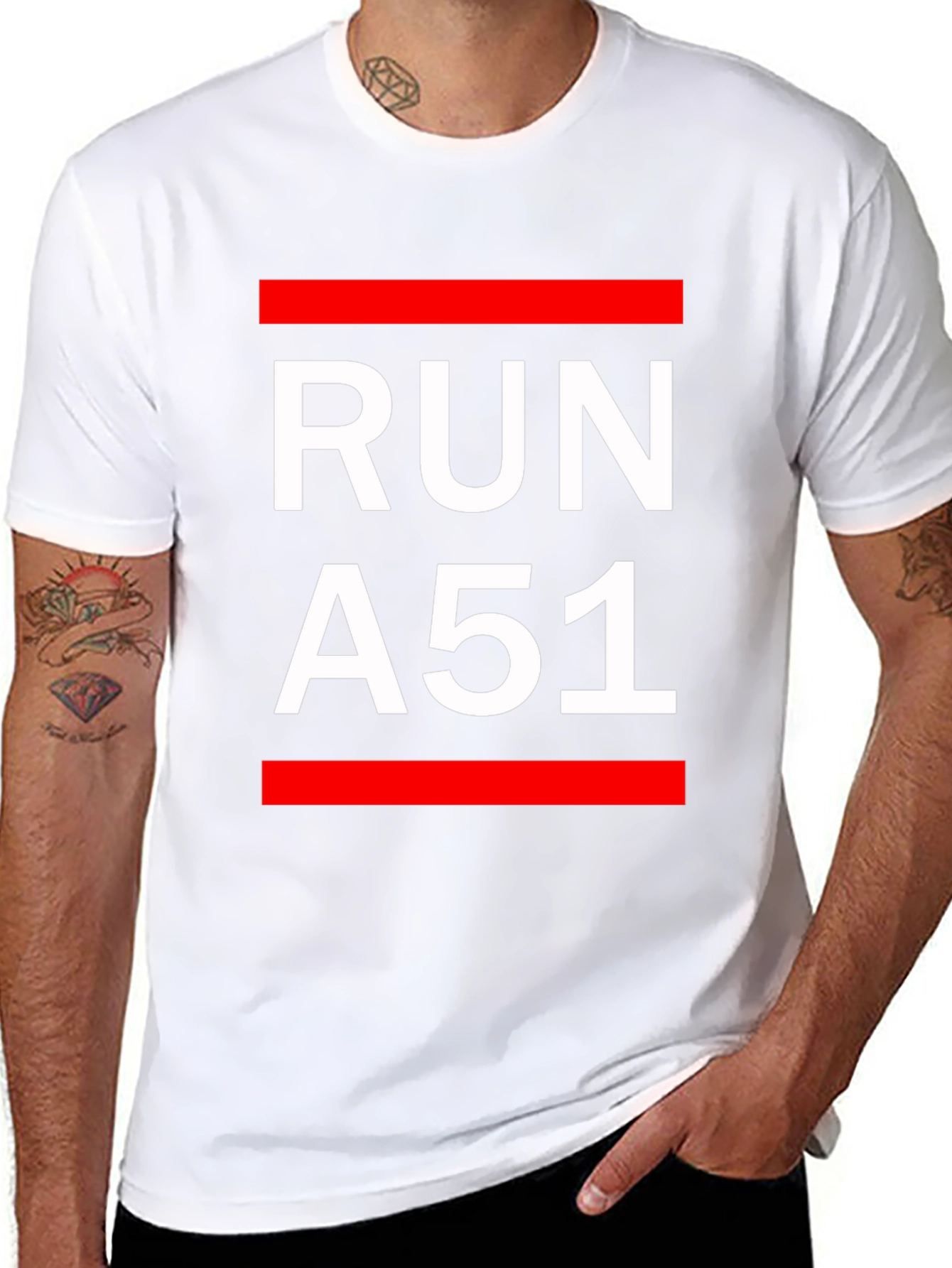 Run A51 Graphic T-Shirt - Black