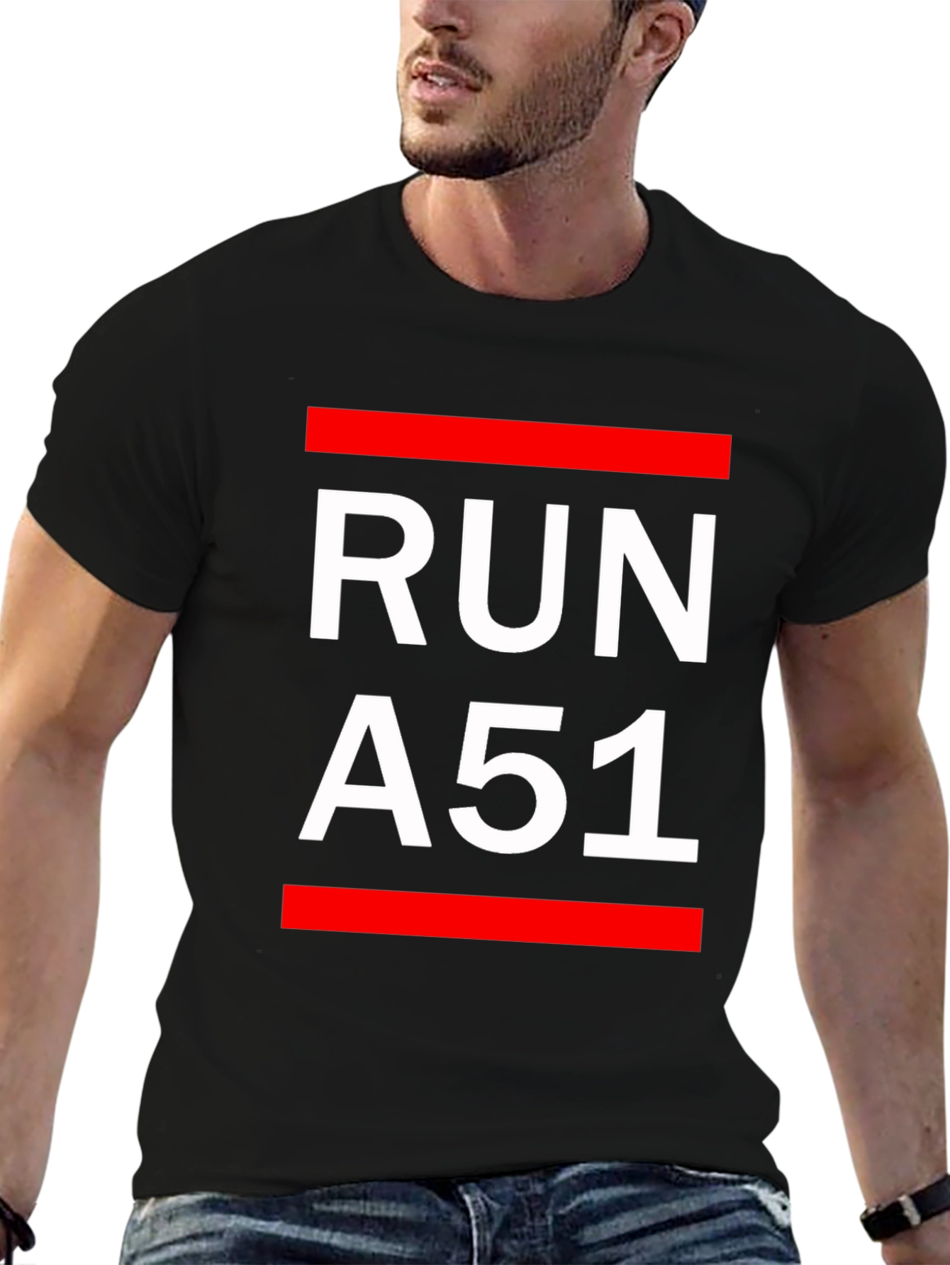 Run A51 Graphic T-Shirt - Black
