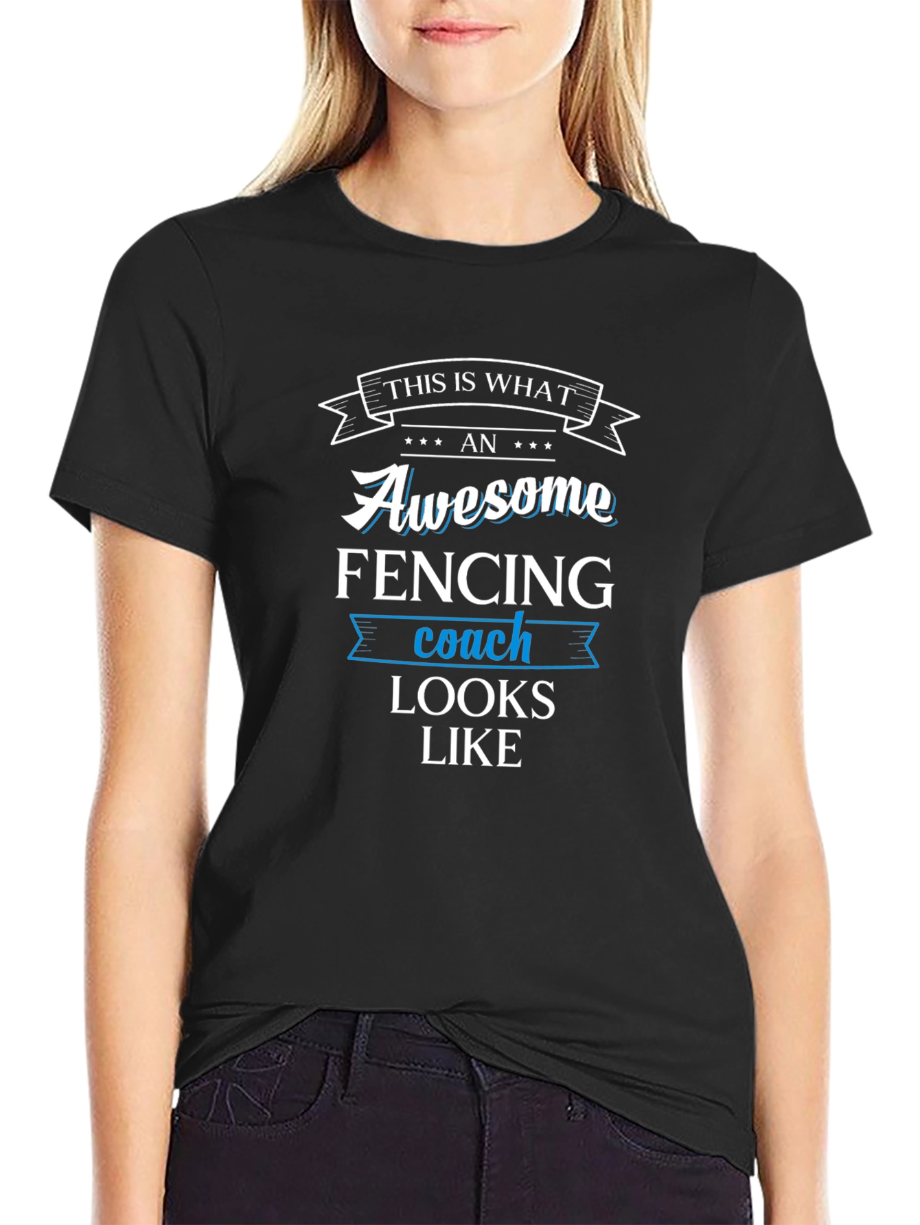 Awesome Fencing Coach Graphic T-Shirt