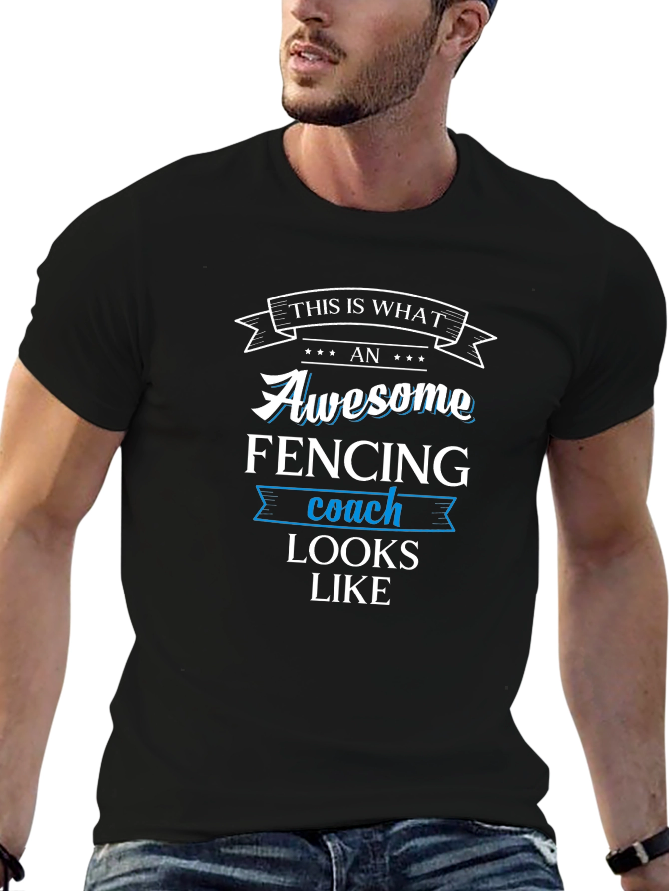 Awesome Fencing Coach Graphic T-Shirt