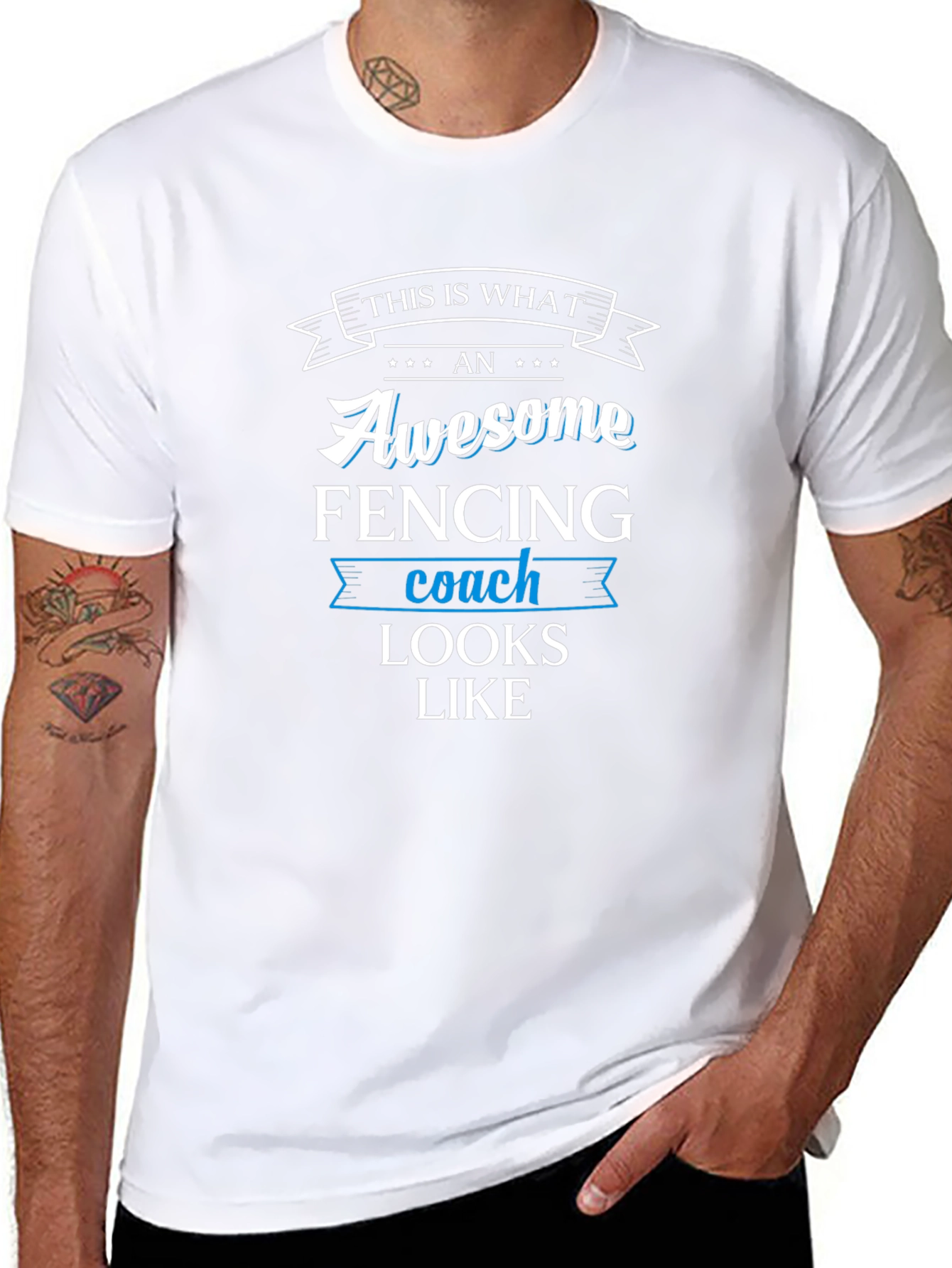 Awesome Fencing Coach Graphic T-Shirt