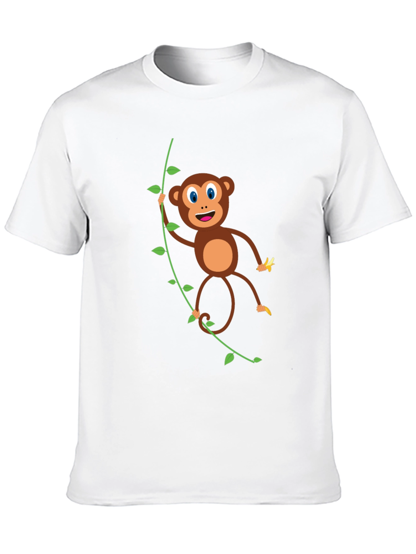 Cute Monkey Graphic T-Shirt - Black
