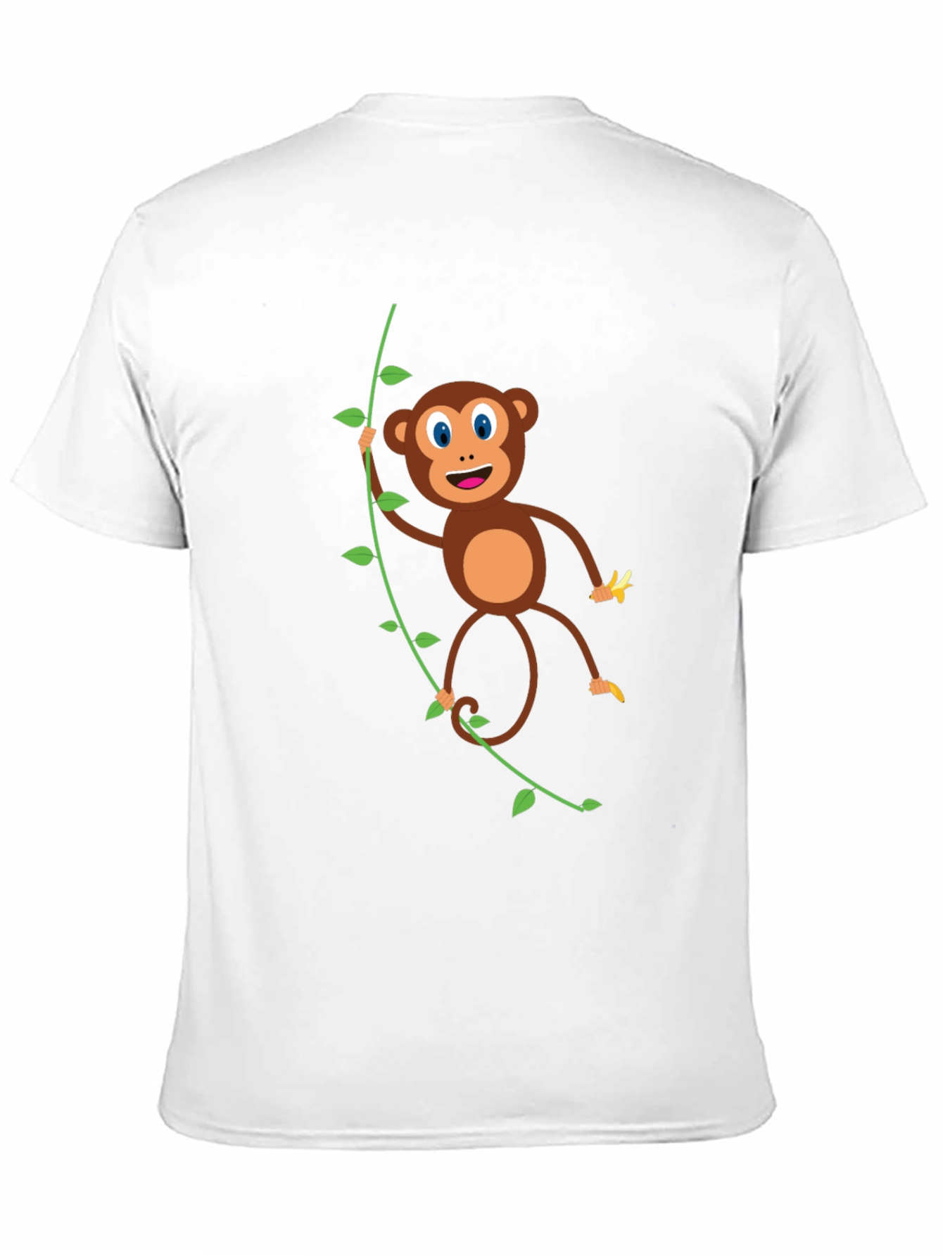Cute Monkey Graphic T-Shirt - Black