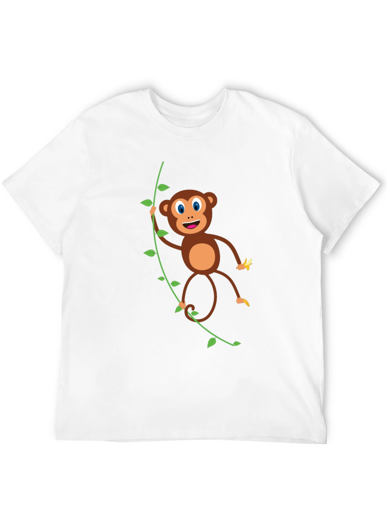 Cute Monkey Graphic T-Shirt - Black