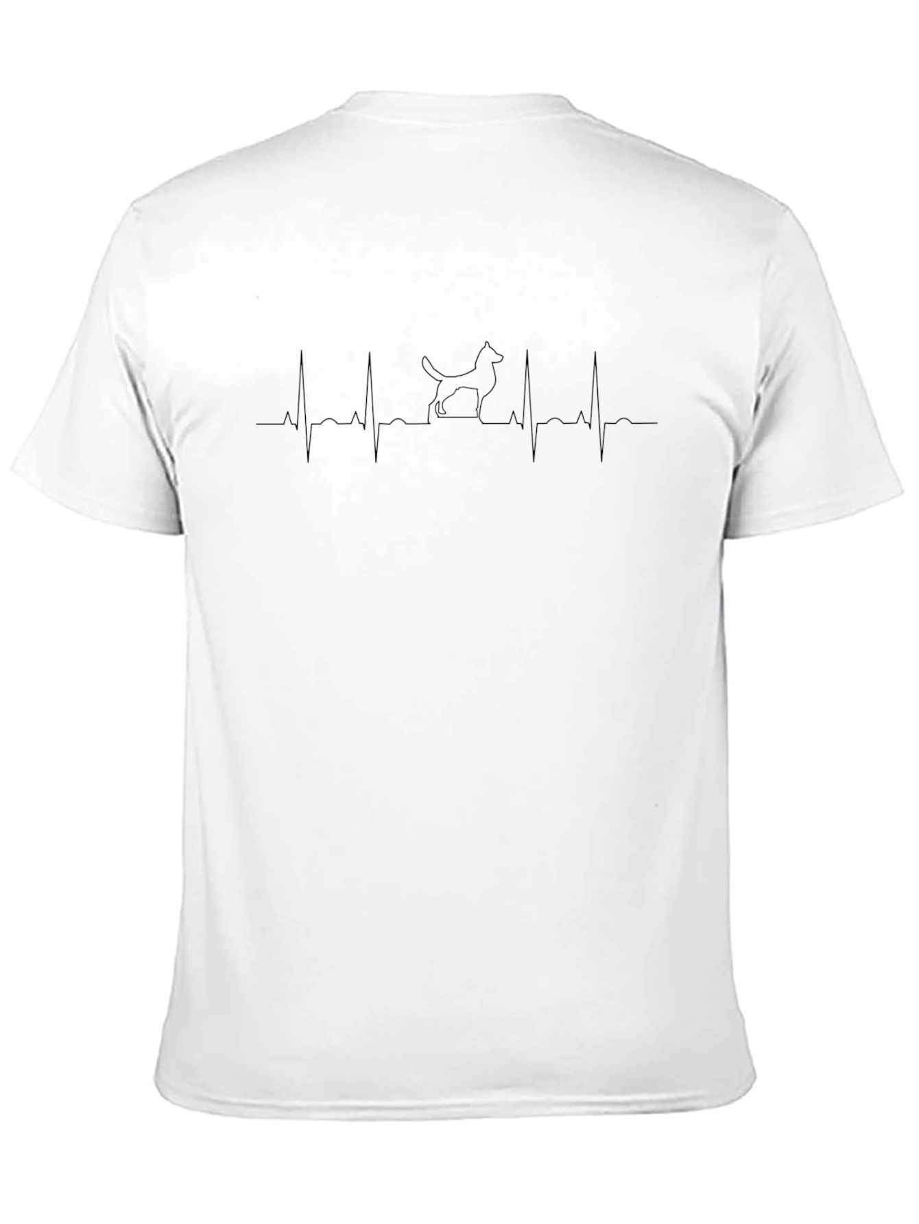 Dog Heartbeat Graphic Tee - Mens Black T-Shirt