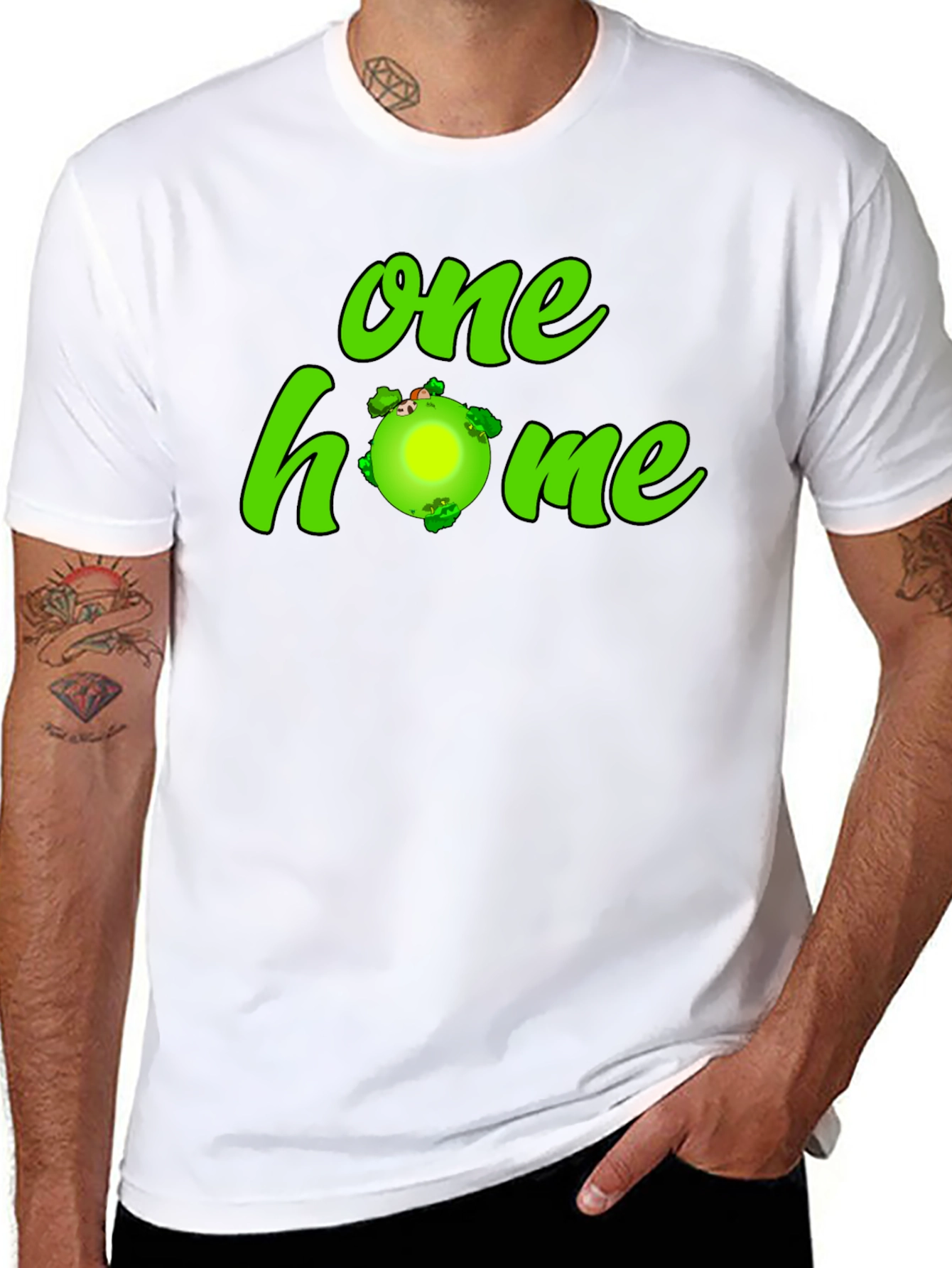 One Home Earth Graphic T-Shirt
