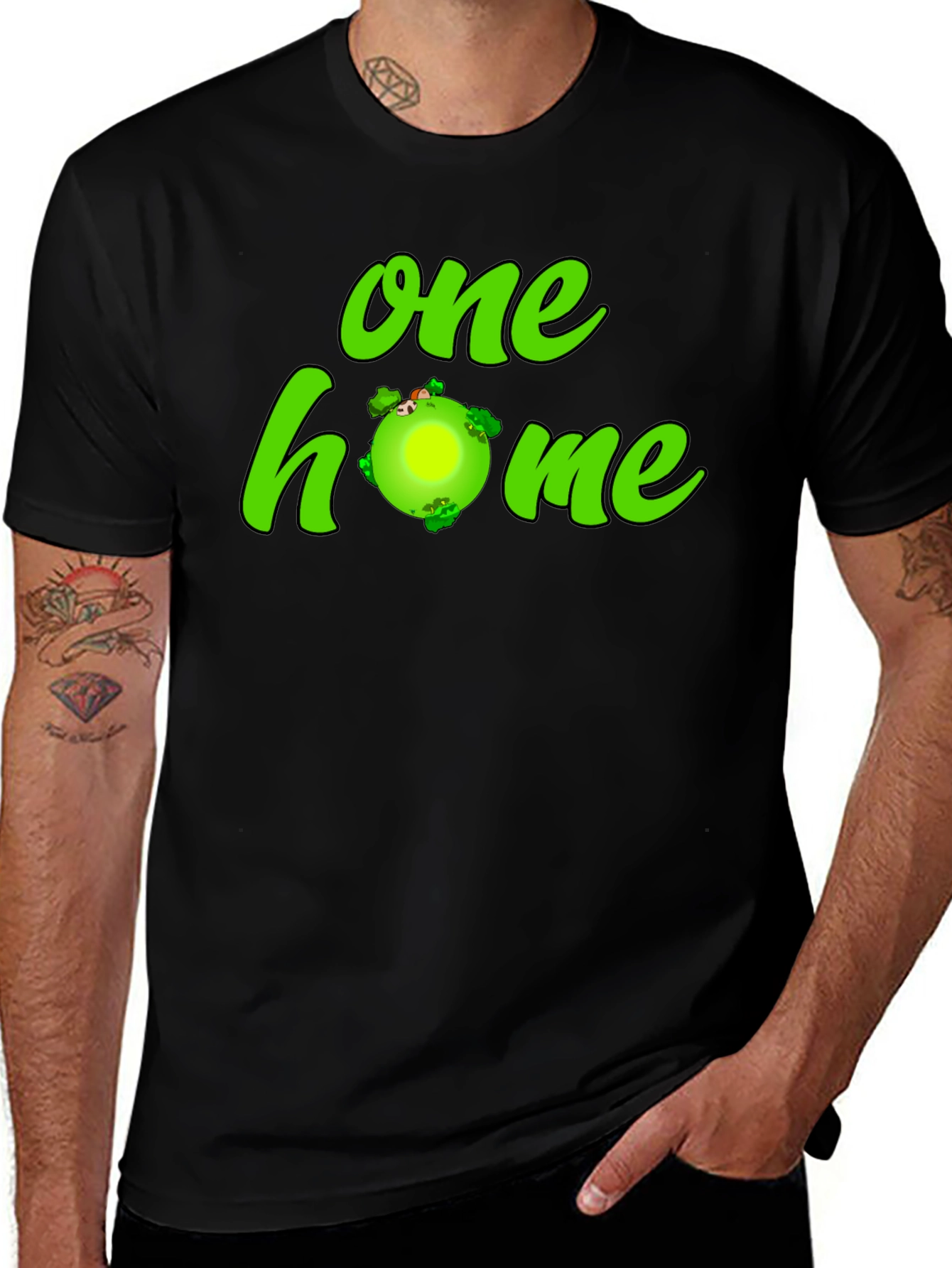 One Home Earth Graphic T-Shirt