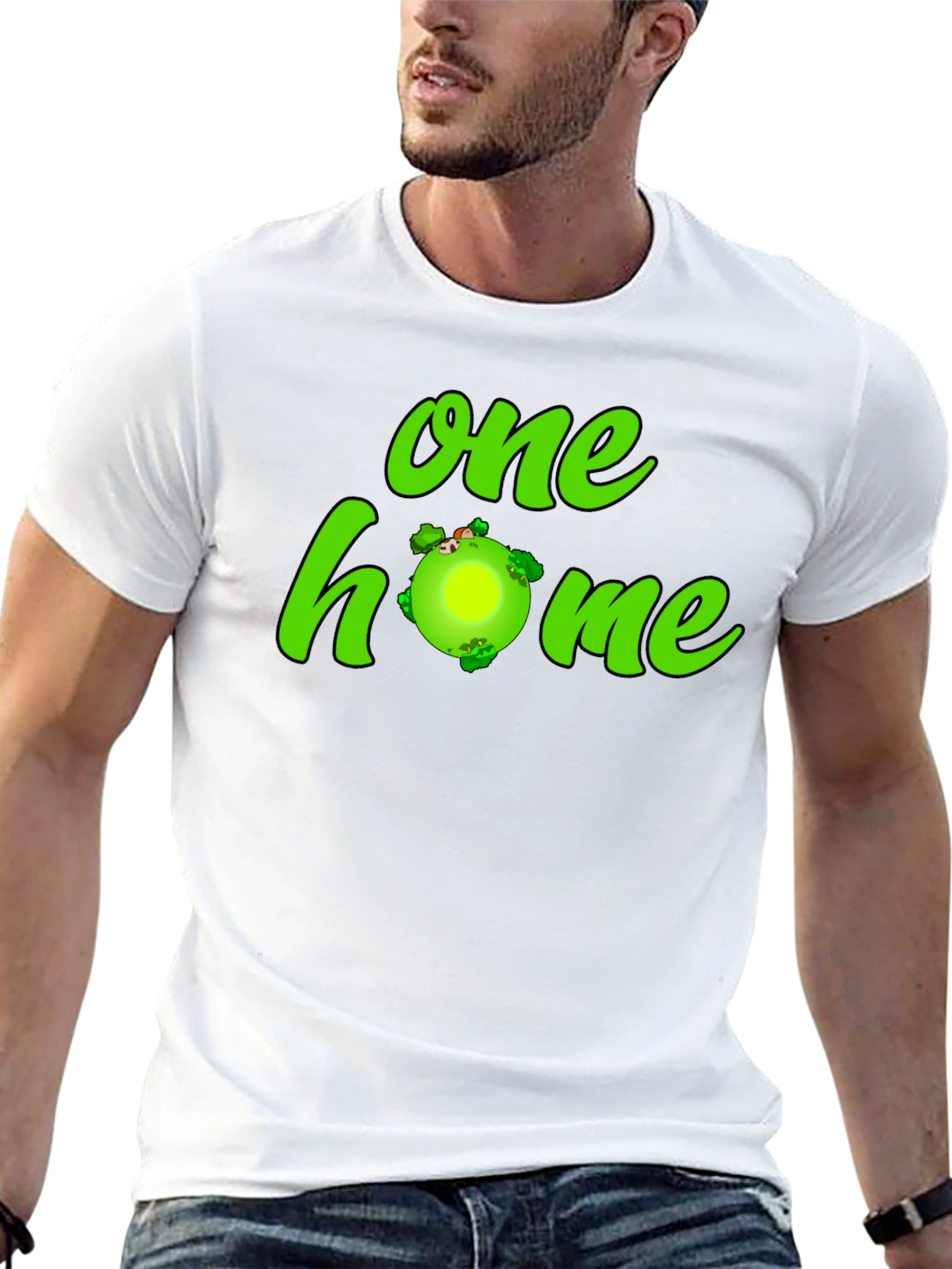 One Home Earth Graphic T-Shirt
