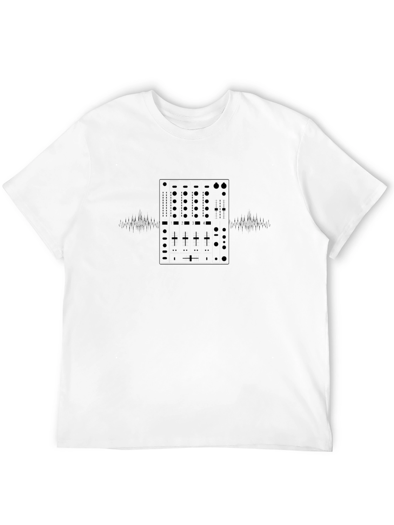 DJ Mixer Graphic Tee - Black Cotton Blend