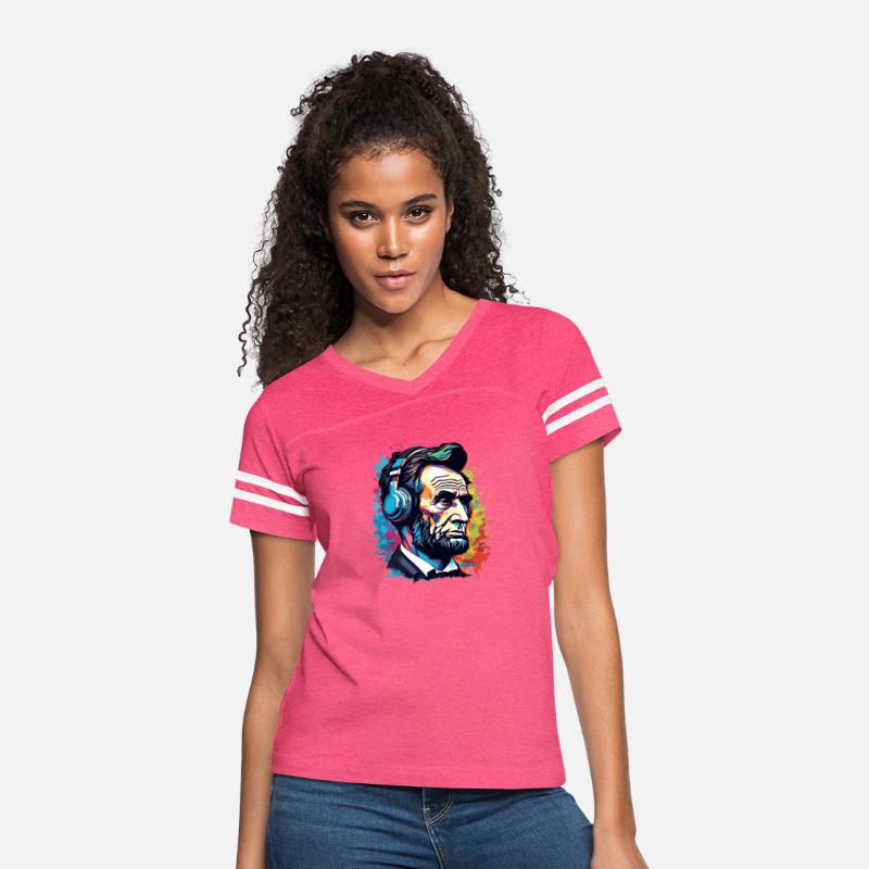 Abraham Lincoln with Graffiti Headphones