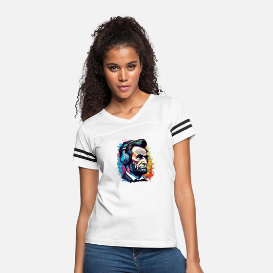 Abraham Lincoln with Graffiti Headphones