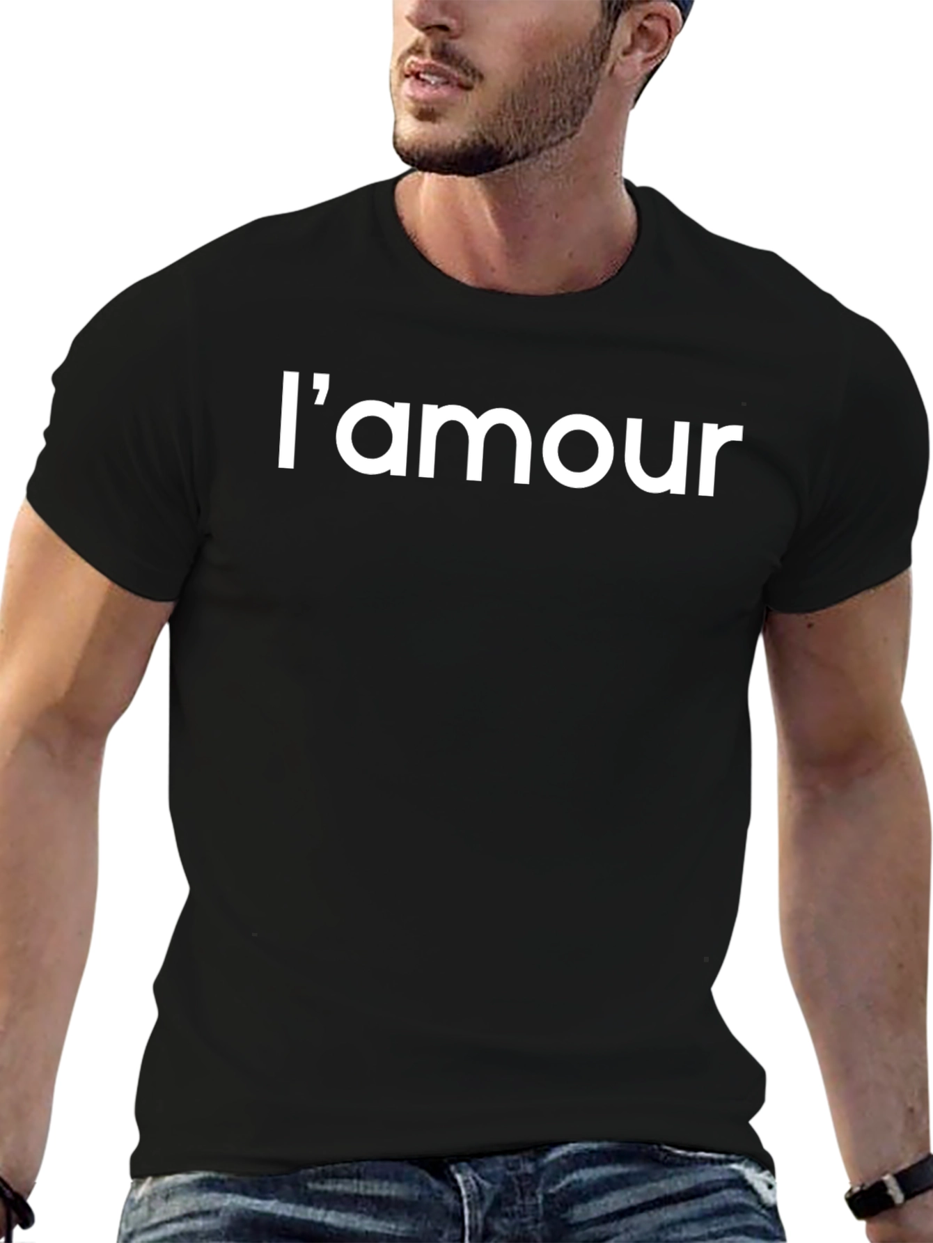 Lamour Black T-Shirt - French Love Tee