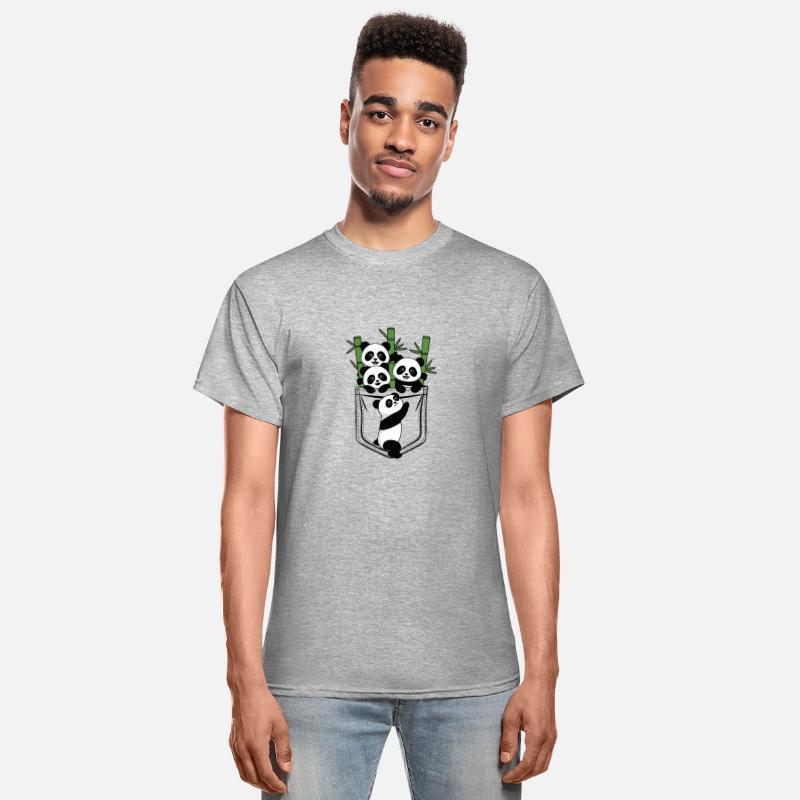 Adorable Cartoon Panda Pocket T-Shirt – Cute Bambo