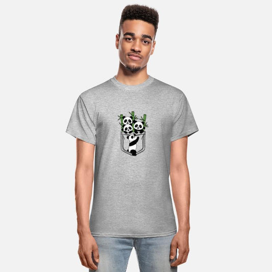 Adorable Cartoon Panda Pocket T-Shirt – Cute Bambo