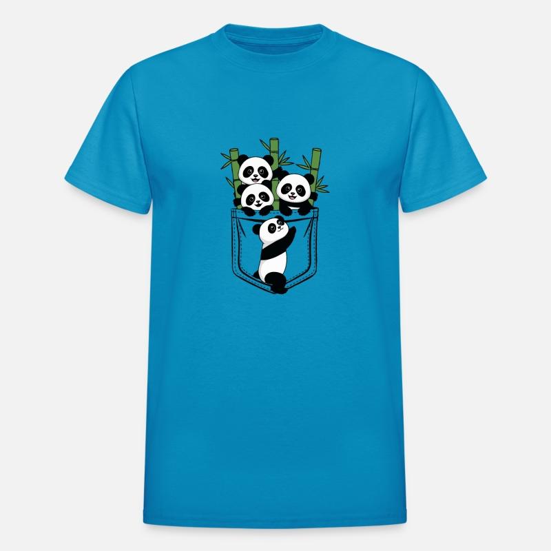 Adorable Cartoon Panda Pocket T-Shirt – Cute Bambo