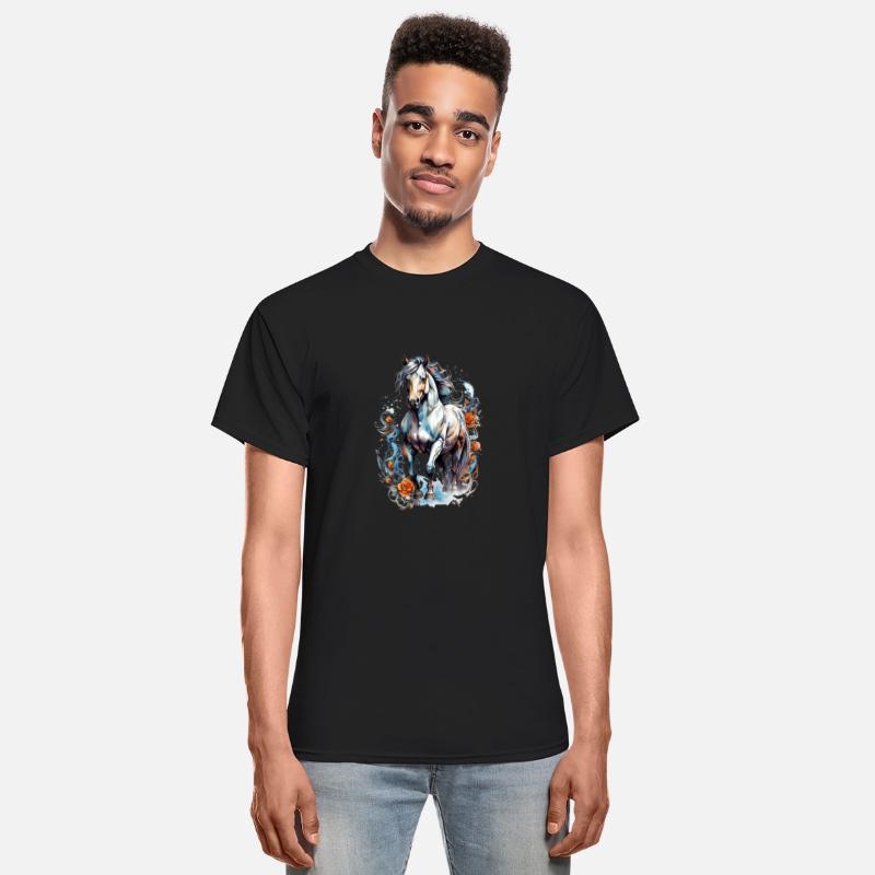 Aesthetic White Horse illustration