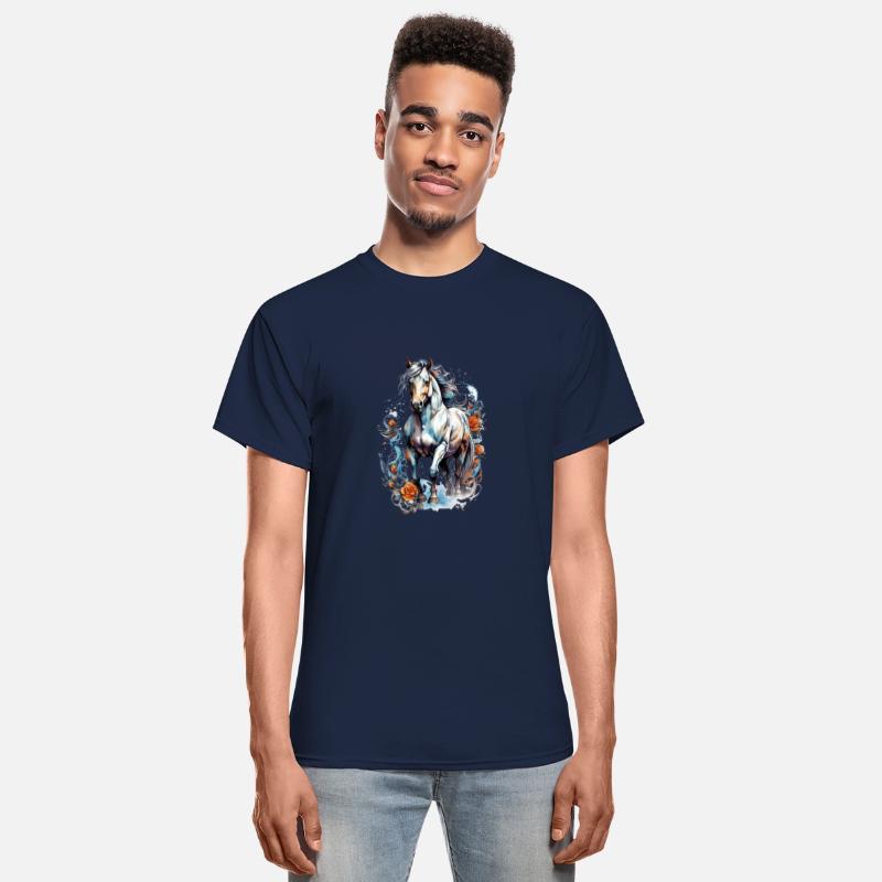 Aesthetic White Horse illustration