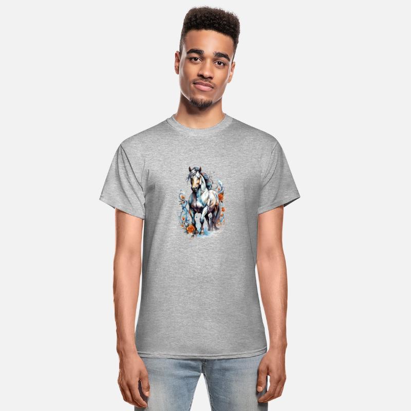 Aesthetic White Horse illustration