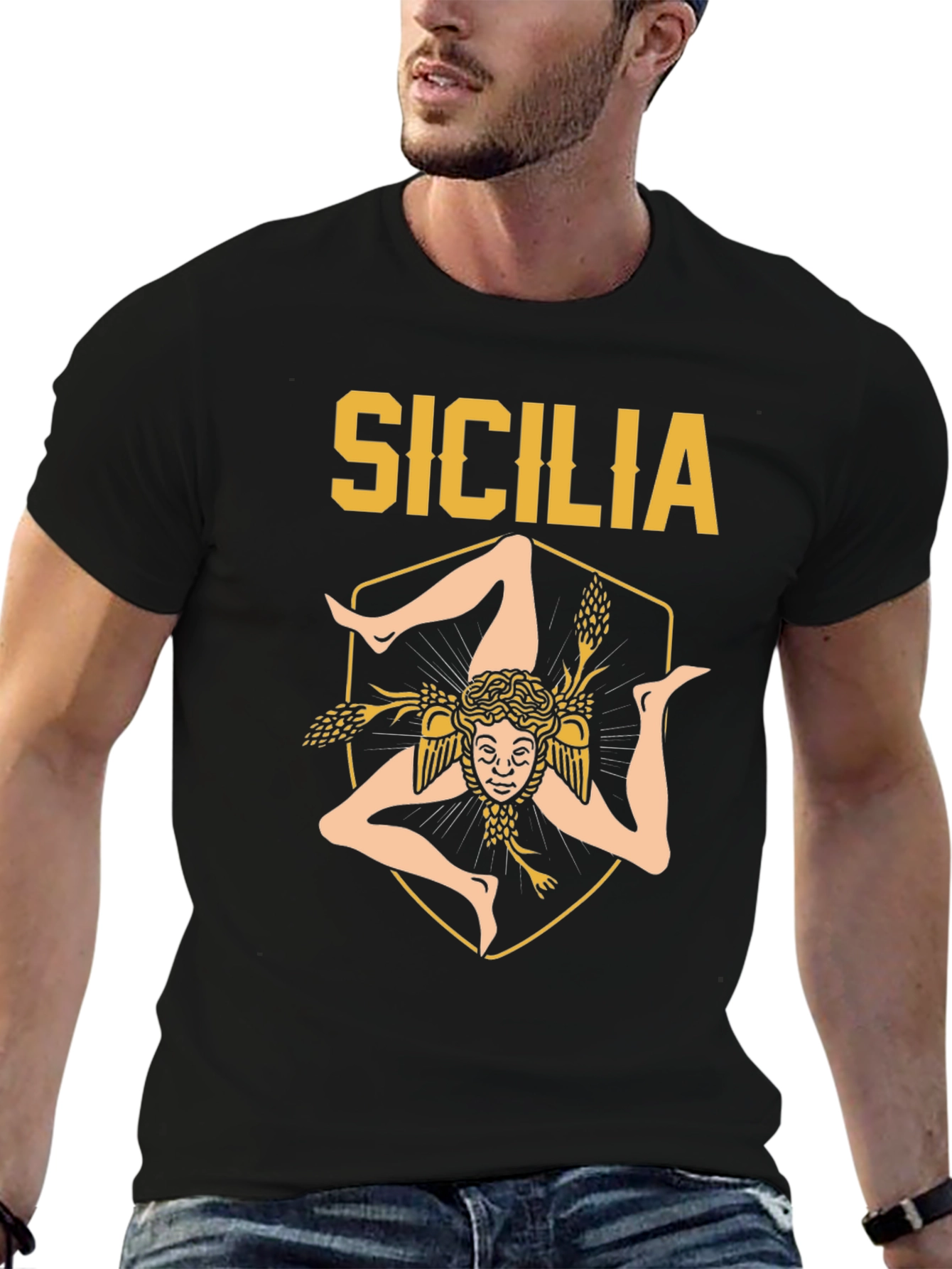 Sicilia Trinacria T-Shirt - Classic Italian Pride