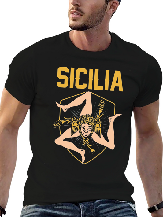 Sicilia Trinacria T-Shirt - Classic Italian Pride
