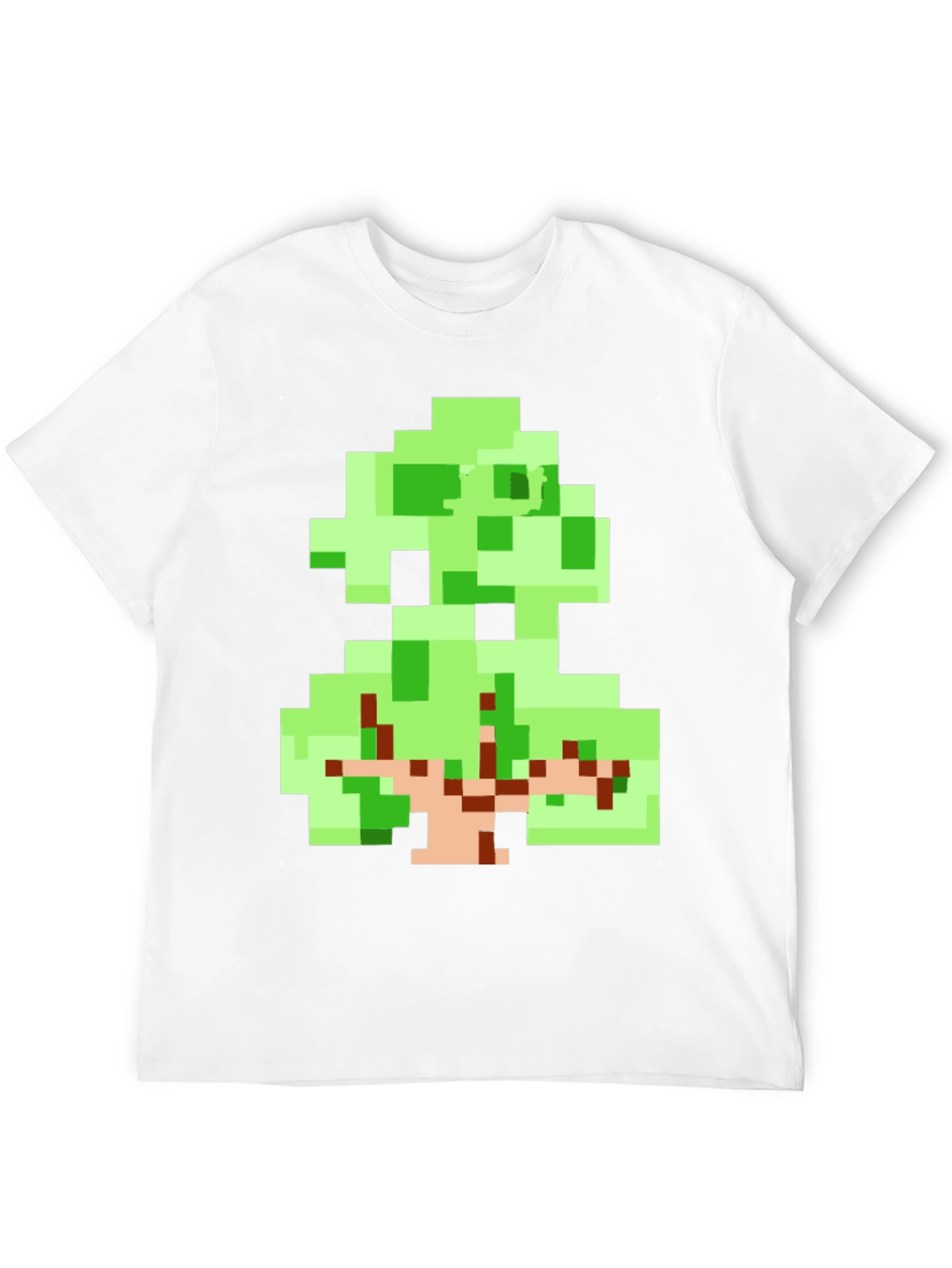 Pixel Art Tree Graphic Tee - Retro Style