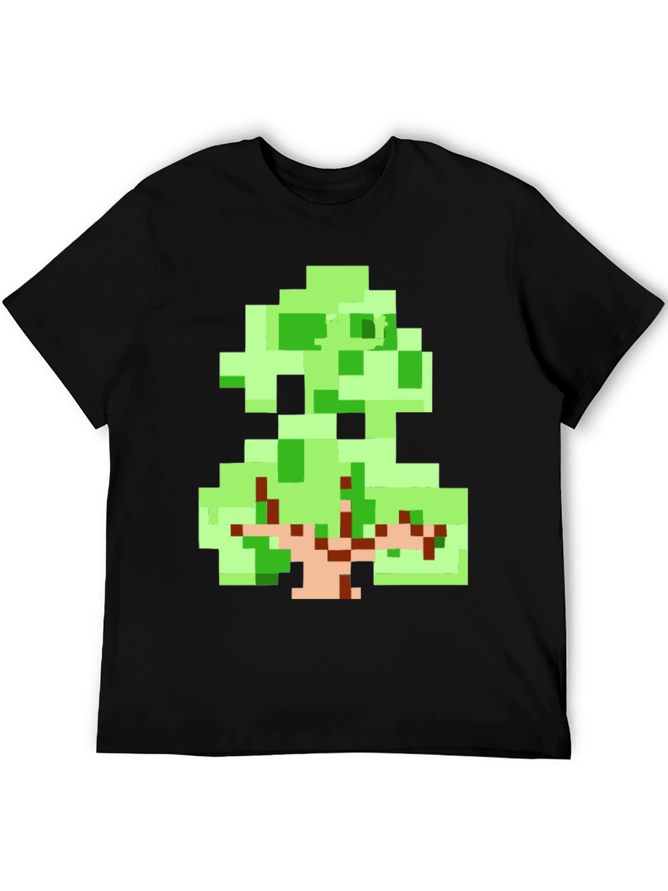Pixel Art Tree Graphic Tee - Retro Style