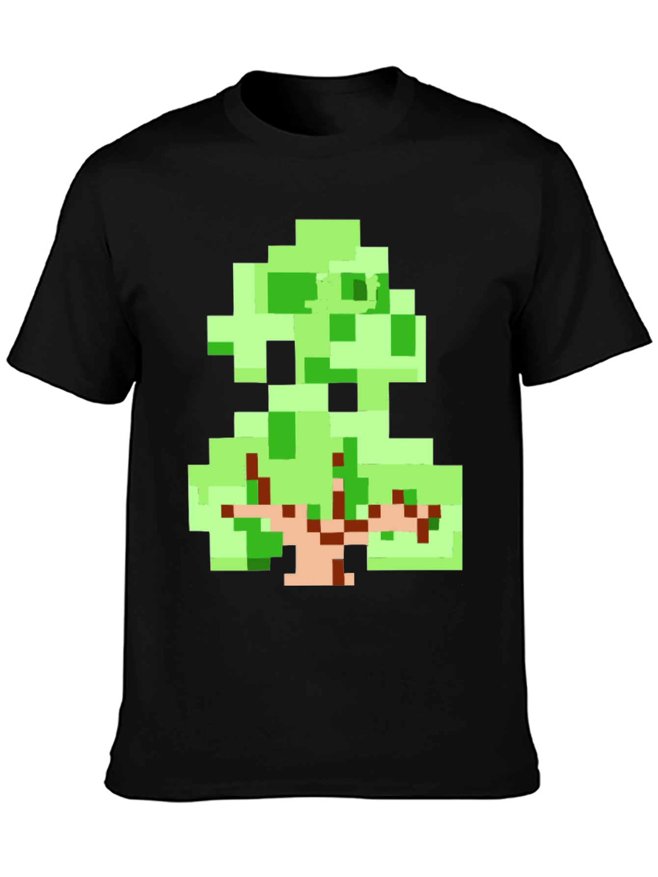 Pixel Art Tree Graphic Tee - Retro Style