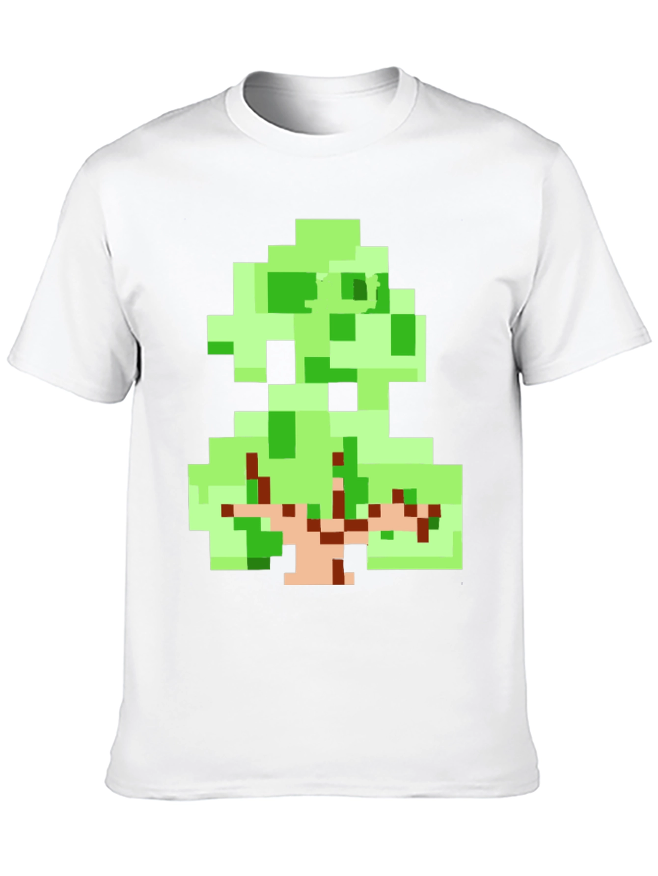 Pixel Art Tree Graphic Tee - Retro Style