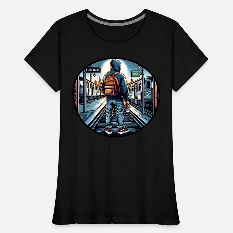 AI Teen in Outdoor Subway Yard - Circle Border