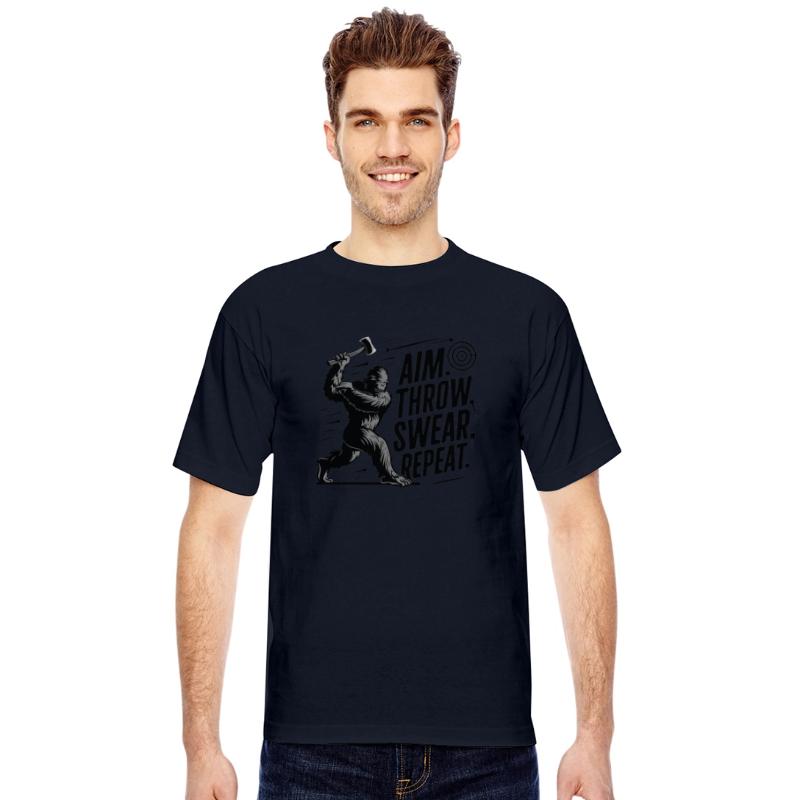 Aim Throw Swear Repeat Funny Axe Throwing BIGFOOT