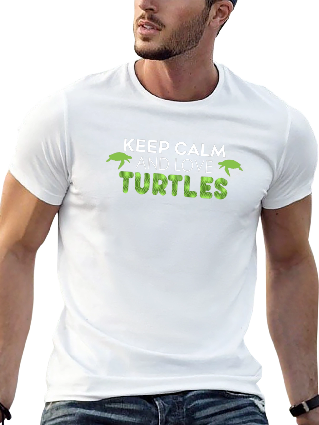 Keep Calm Love Turtles Graphic T-Shirt