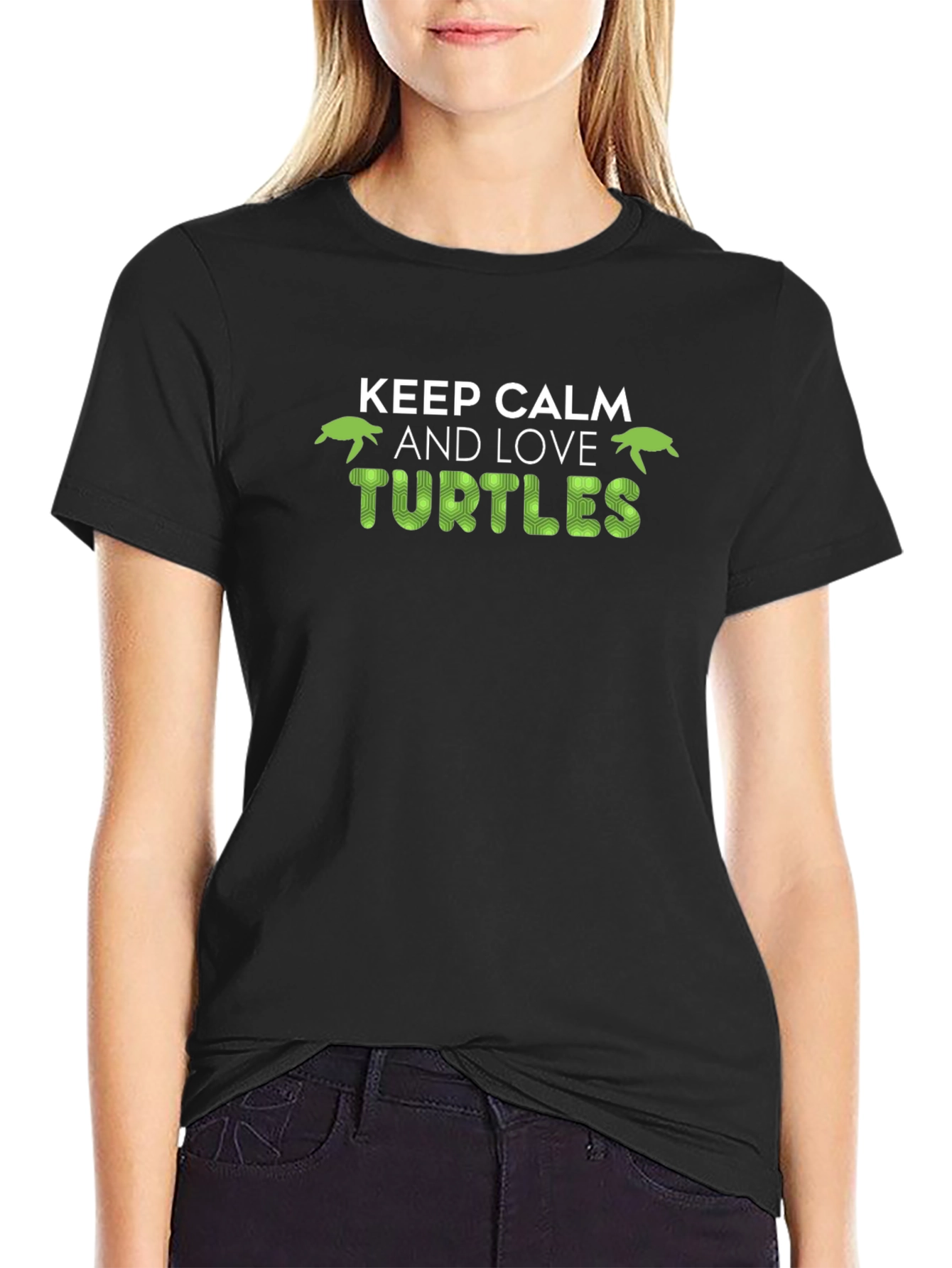 Keep Calm Love Turtles Graphic T-Shirt