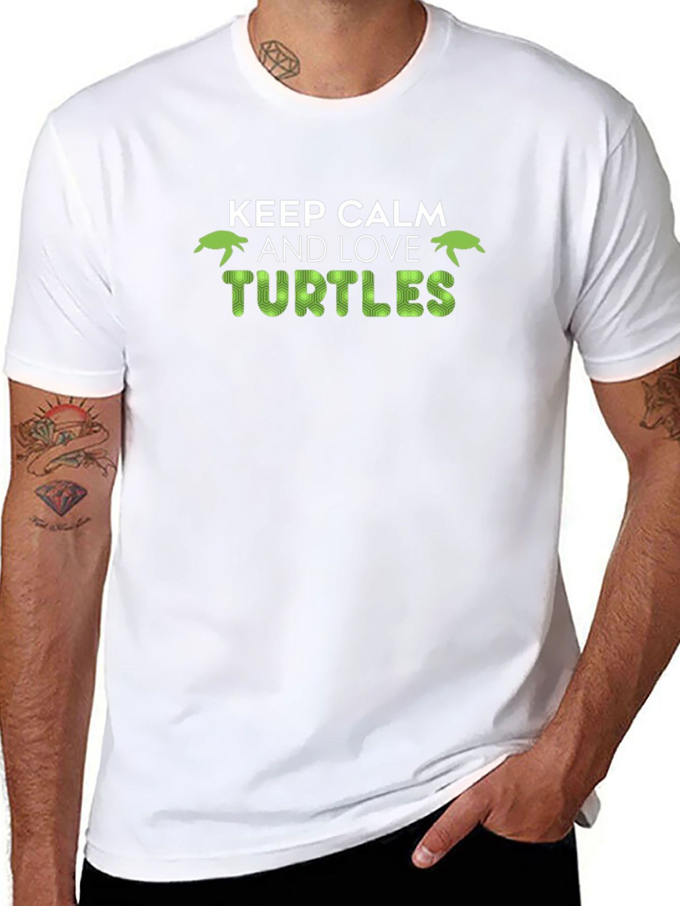 Keep Calm Love Turtles Graphic T-Shirt