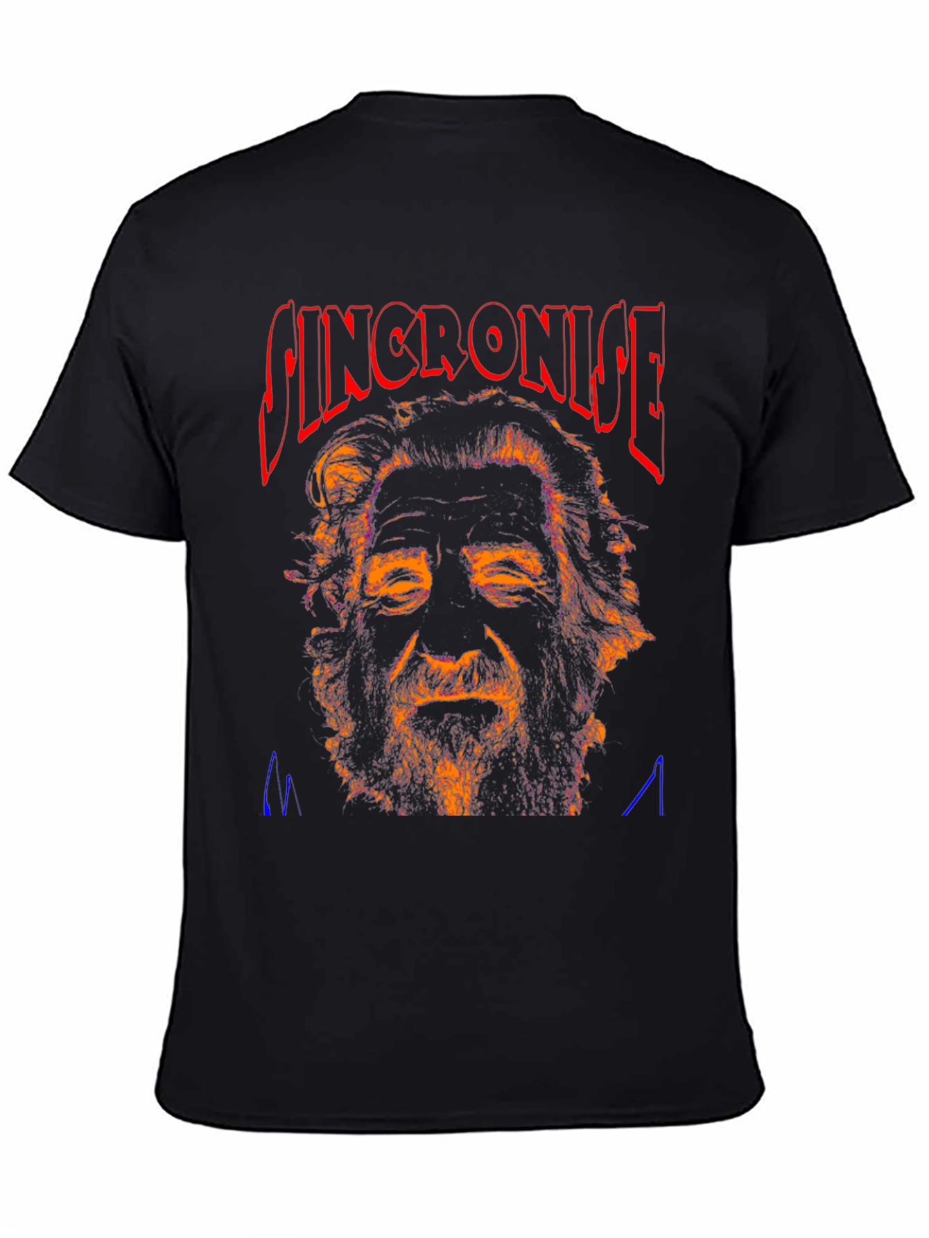 Synchronise Graphic Print Black T-Shirt