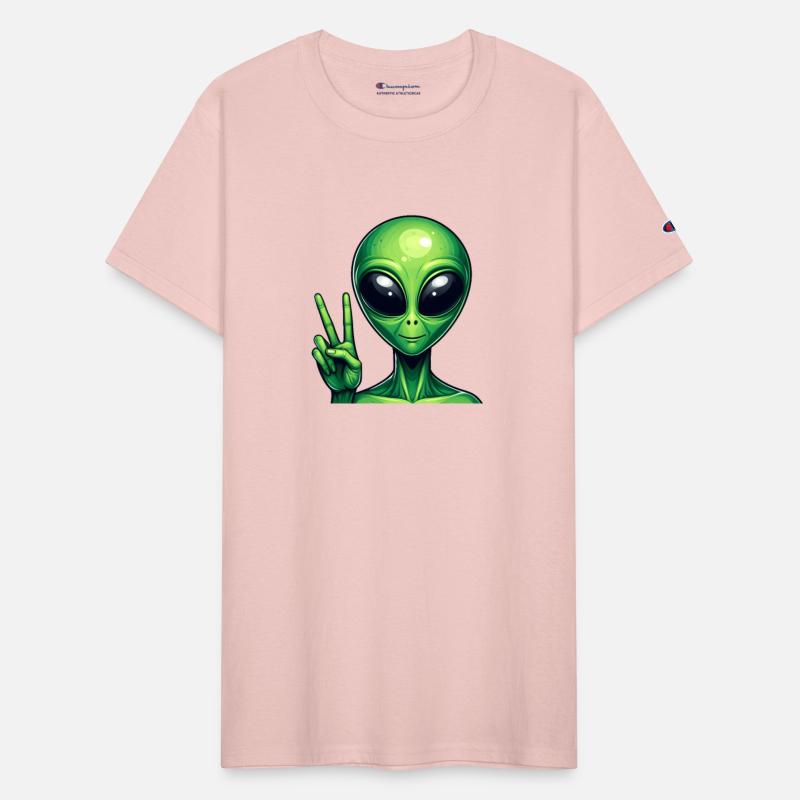 Alien Showing Peace Sign