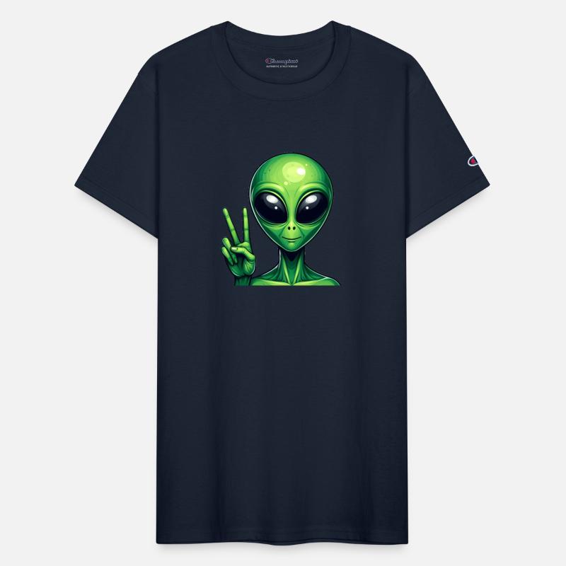 Alien Showing Peace Sign