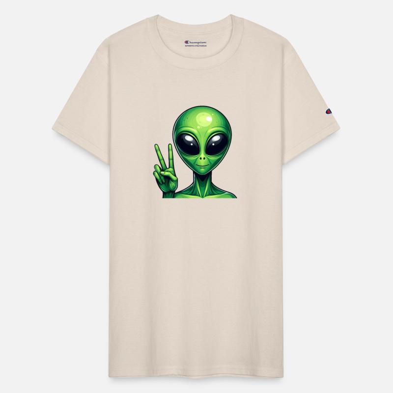 Alien Showing Peace Sign