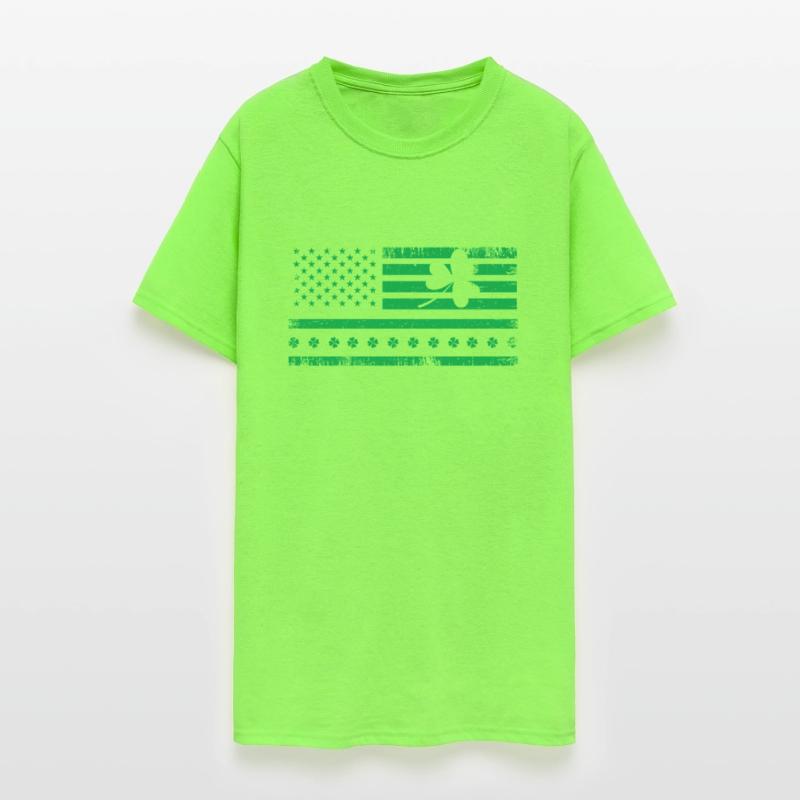 America US Flag Paddy Shamrock Saint Patricks