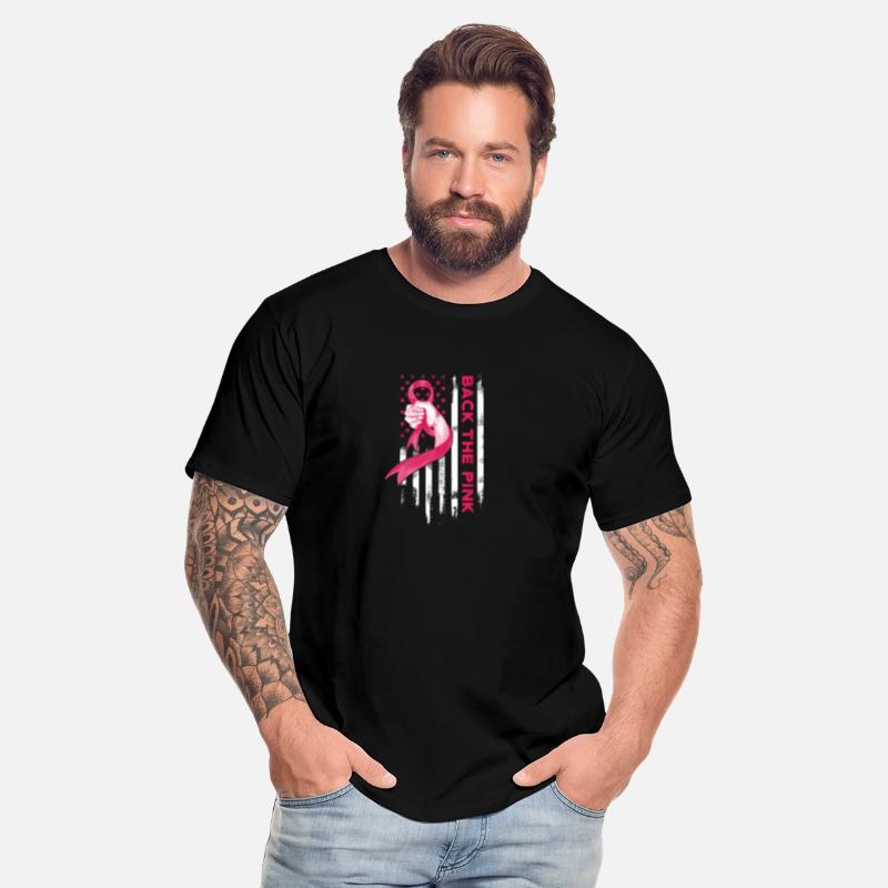 American Flag Back Pink Breast Cancer Awareness