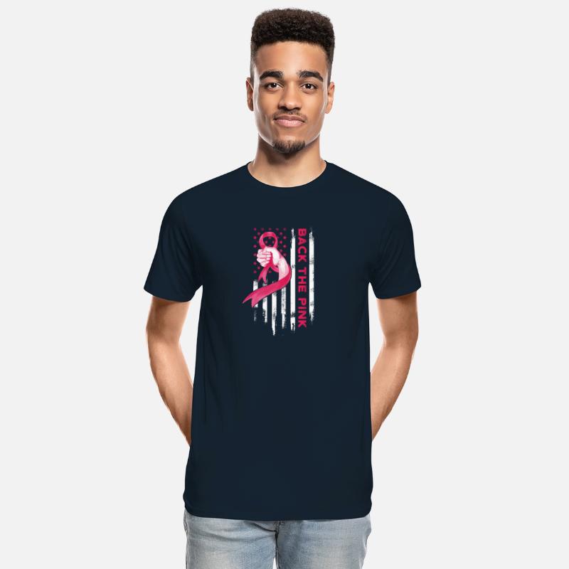 American Flag Back Pink Breast Cancer Awareness