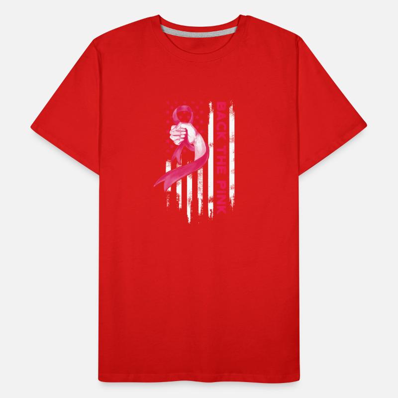 American Flag Back Pink Breast Cancer Awareness