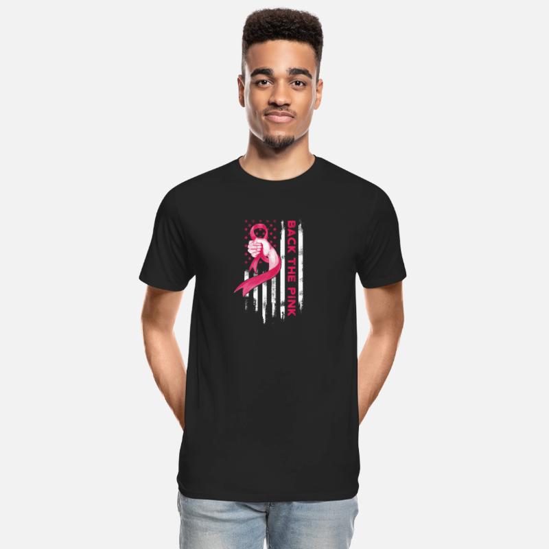 American Flag Back Pink Breast Cancer Awareness