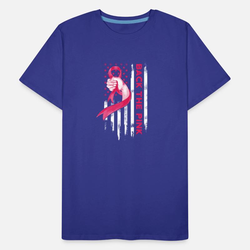 American Flag Back Pink Breast Cancer Awareness