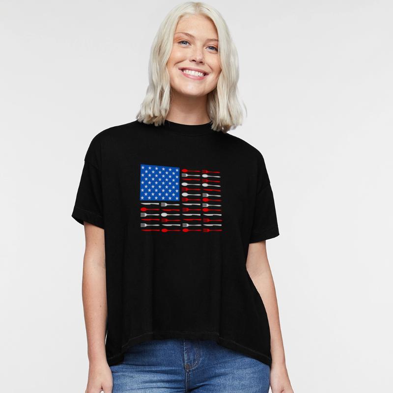 AMERICAN FLAG CUTLERY - SPOON, FORK, AND KNIFE