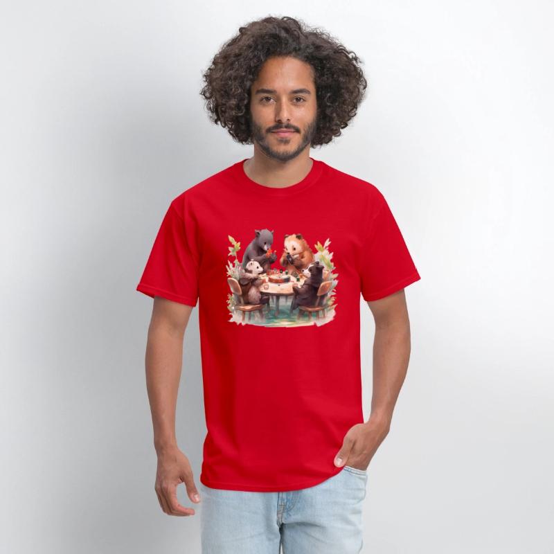 Anime Woodland Creatures Playing Poker